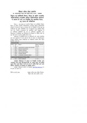 BPSC Announced Final Result for Principal Govt. Polytechnics Post 2015