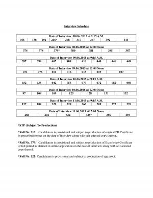 UPSC Declared Interview schedule for Assistant Legislative Counsel Posts 2015