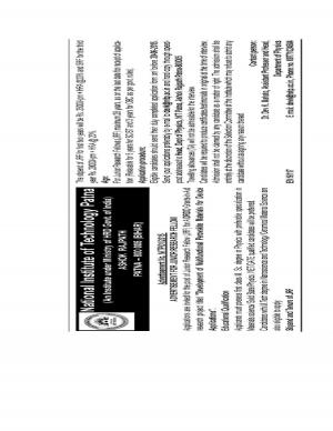 NIT Patna Notified Recruitment for Junior Research Fellow Posts