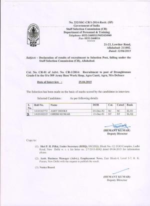 SSC-CR Senior Research Assistant