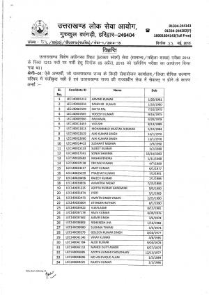 UKPSC Declared Final Result for Lecturer Post 2014