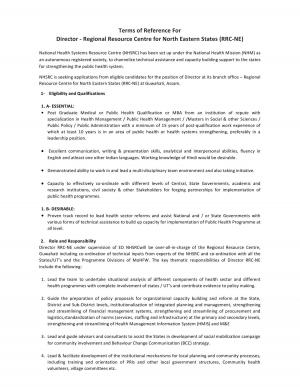 NHSRC Recruitment 2015 for MBA Graduates