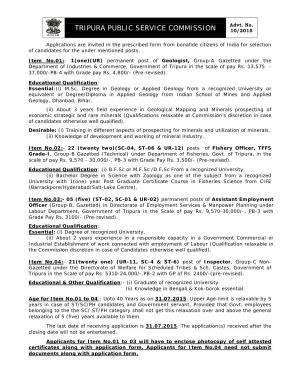 TPSC Notified Recruitment to 49 Various Posts 2015