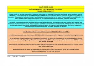 Probationary Officers