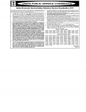 UPSC Indian Economic Service Indian Statistical Service Examination 2015 Interview List