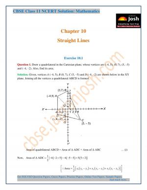 Straight Lines CBSE Class 11 NCERT Solution