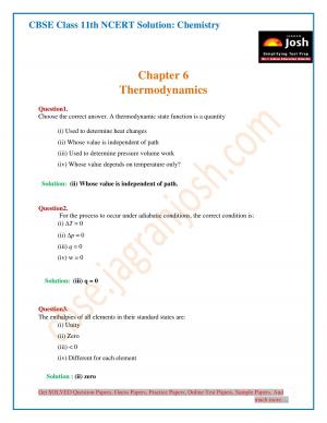 cbse class 11 chemistry ncert solution chapter 6