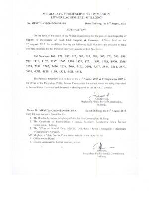 MPSC Declared Interview Schedule for Sub Inspector Post 2015