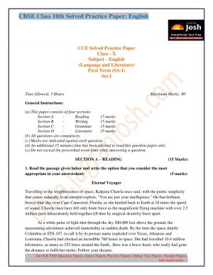 CCE SAMPLE QUESTION PAPER 3 FIRST TERM (SA-I) ENGLISH(1)