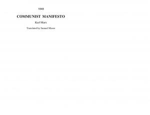 COMMUNIST MANIFESTO