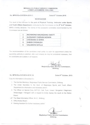 MPSC Declared Interview Result for Physical Training Instructor Post 2015 