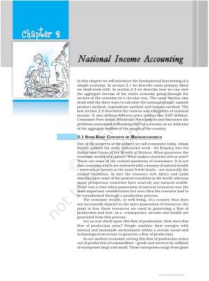 Chapter 2 NATIONAL INCOME ACCOUNTING