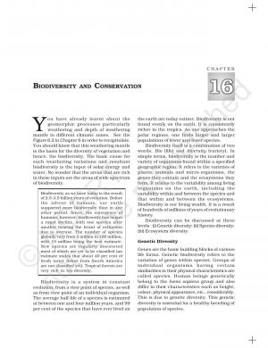 BIODIVERSITY AND CONSERVATION