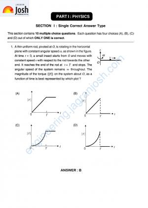 JEE Advanced Question Paper 2012 Paper I