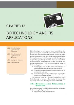 Class 12 NCERT Biology Chapter-12 Biotechnology and its Applications