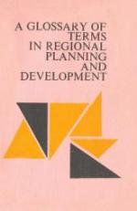 A Glossary of Terms in regional Planning and Development