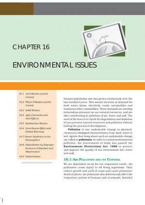 Class 12 NCERT Biology Chapter-16: Environmental Issues
