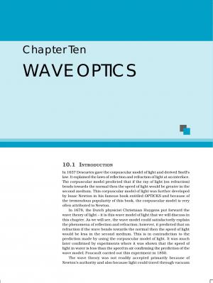 Class 12 NCERT Physics Chapter-10: Wave Optics