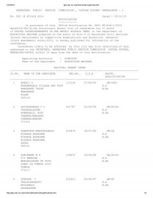 KPSC Declared Result for Hostel Superintendent Posts Result 2