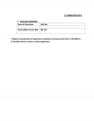 UPSC Declared Interview Schedule for Asst Professor Post 2015