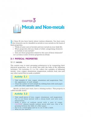 NCERT CBSE Class 10th Science Chapter-3: Metals and Non-metals