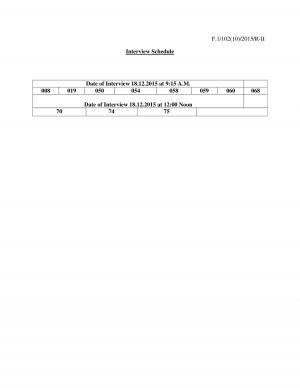 UPSC Declared Interview Schedule for Factory Manager Post 2015