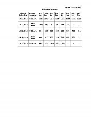 UPSC Declared Interview Schedule for Senior Economic Investigator (CICEF) Post