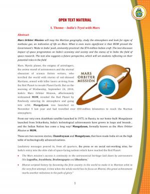 CBSE Class 9th English OTBA Study Material 2015