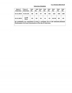 UPSC Declared Interview for Deputy Director General/Regional Director Post 2015