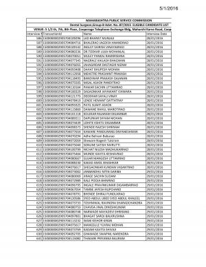 MPSC Issued Interview Schedule for Dental Surgeon Post 2016