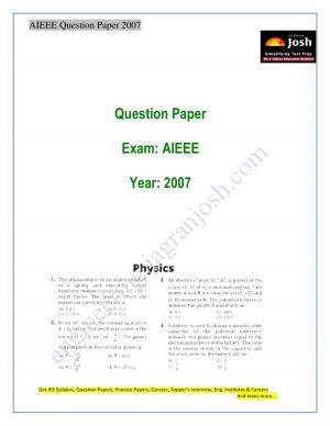 AIEEE Solved Question Paper 2007