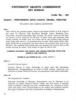 UGC NET  JRF Syllabus for Performing Art 