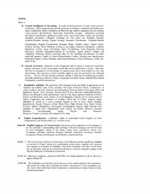 Syllabus for the Recruitment of SI in Delhi Police CAPFs & ASI in CISF Exam 2016