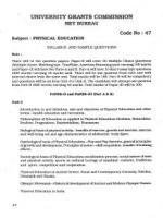 UGC NET / JRF Syllabus for Physical Education (47)