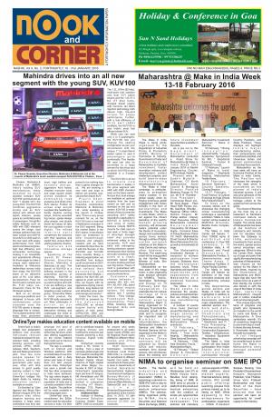 NOOK AND CORNER, 16 - 31st January, 2016