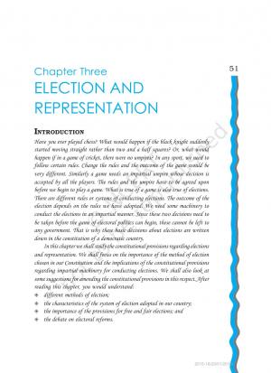 ELECTION AND REPRESENTATION