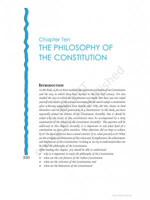 THE PHILOSOPHY OF THE CONSTITUTION