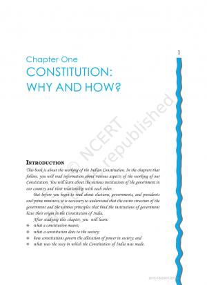 CONSTITUTION: WHY AND HOW?