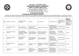 CSIR-NPL Recruitment 2016 for 19 JRF, SRF, Project Fellow & Project Assistant Post