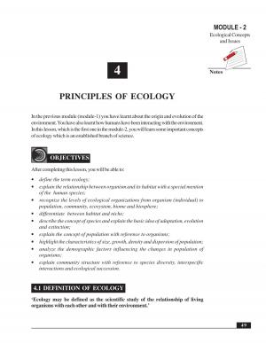 PRINCIPLES OF ECOLOGY