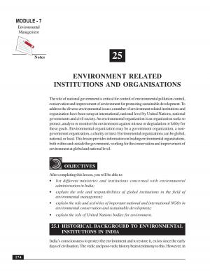ENVIRONMENT RELATED INSTITUTIONS AND ORGANISATIONS