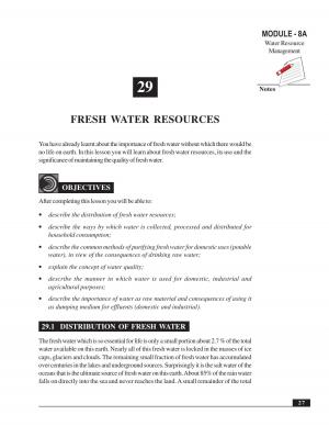 FRESH WATER RESOURCES
