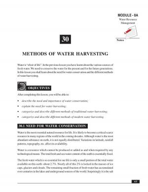 METHODS OF WATER HARVESTING