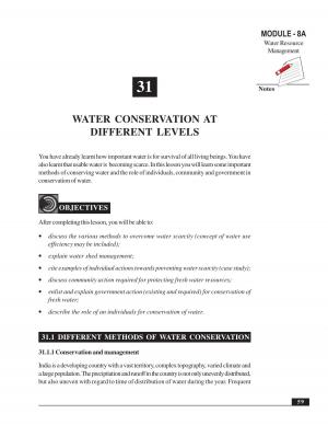 WATER CONSERVATION AT DIFFERENT LEVELS