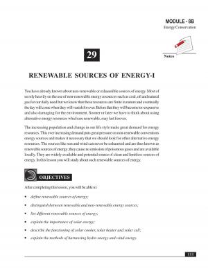 RENEWABLE SOURCES OF ENERGY-I