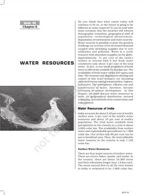 WATER RESOURCES