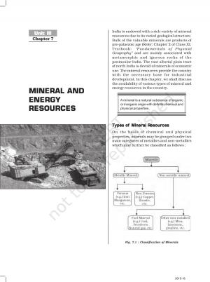 MINERAL AND ENERGY RESOURCES