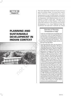 PLANNING AND SUSTAINABLE DEVELOPMENT IN INDIAN CONTEXT