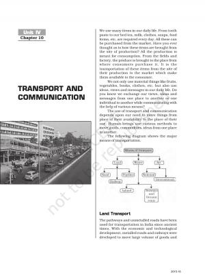 TRANSPORT AND COMMUNICATION