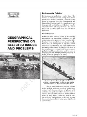 GEOGRAPHICAL PERSPECTIVE ON SELECTED ISSUES AND PROBLEMS